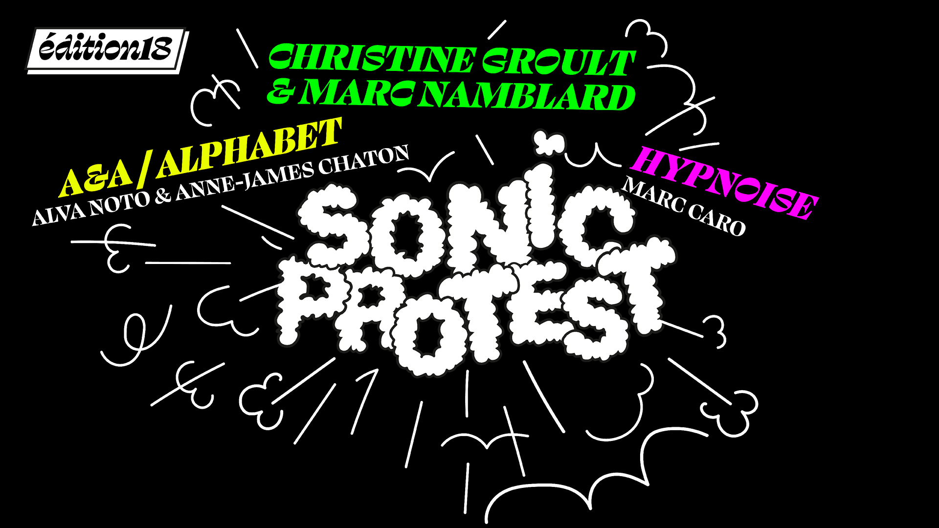 Sonic Protest&nbsp;: A&A / Alphabet (Alva Noto & Anne-James Chaton) + Christine Groult + Marc Caro